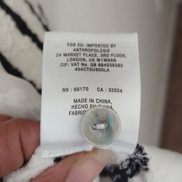 Anthropologie Striped Lace Long Cardigan Sz Small - Picture 8 of 10